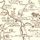 Vintage Map of Arkansas 1938