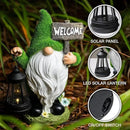 Garden Gnomes Outdoor with LED Solar Light - 11’’ Funny Gnome Decorations/ ornaments for Home/Yard/Patio Solar Lantern Garden Statues - Decor -Deals/clearance - Housewarming/Birthday Gifts by CozyNest Decor