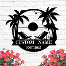 Custom Metal Beach Wall Art Sign - Personalized Size Outdoor/Indoor, Surfboard Decor, Lake House & Coastal Home Decor, Summer Gift - MADE IN USA by CozyNest Decor