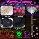 6 Pack Pink Solar Firework Lights 180 LED 8 Lighting Modes Waterproof Outdoor Decorative Solar Lights for Easter Wedding Birthday Garden Patio Yard Pathway Walkway Lawn Decor by GreenHaven Gardens