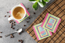 Bird - Flamingo Foam Coasters Set of 4 Cup Coasters for Indoor Outdoor, Tabletop Protection, Anti Slip, Mouse pad Material
