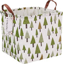 FANKANG Square Nursery Hamper Storage Bins Canvas Laundry Basket Foldable with Waterproof PE Coating Large Storage Baskets Gift Baskets for Children Office Bedroom ClothesToys (SquareGreen forest) by TinyTreasures Baby Boutique