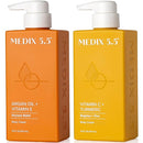 MEDIX Vitamin C Cream + Anti Aging Argan Oil Cream 2PC Skin Care Bundle | Moisturizer Body Cream & Face Lotion | Brightening Body Lotion For Women, Uneven Skin Tone, Wrinkles, & Sun Damaged Skin, 2PC by TinyTreasures Baby Boutique