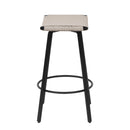 Counter Height Bar Stools Backless Handwoven Kitchen Dining Chairs With Round Footrest (Set of 2) Weaving Pub Stoo - Creamy White by HouseOfZazla