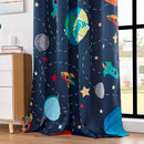 Kids Space Themed Blackout Curtains - 100% Blackout Perfect for Kids Room, Spark Kids Imagination with Vibrant Cosmos Designs, Noise Reduction, Thermal Insulated, (2 Panels W52×L84) by TinyTreasures Baby Boutique