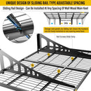 2x3ft Adjustable Rail Wall Garage Storage Shelf, for Tool Room, Storage Room, Store Supermarket Wall Storage Shelving Rack (4 Pack-Black) by GreenHaven Gardens