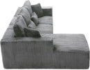HYJT-H&K Modular Sectional Sofa Cloud Sectional Couch, 107" Comfy Fluffy L Shaped Dark Grey Couches for Living Room, Deep Seat Memory Foam Plush Corduroy Boneless Couch Sectionals Left Facing Chaise by CozyNest Decor