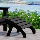 WestinTrends Dylan Outdoor Patio HDPE Adirondack Ottoman Footrest, Black by CozyNest Decor