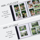 Photo Album Self Adhesive Pages for 4x6 5x7 8x10 Pictures Scrapbook Magnetic Photo Albums with Sticky Pages Books with A Metallic Pen for Baby Wedding Family 11x10.6 Black 40 Pages by TinyTreasures Baby Boutique