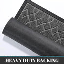 Yimobra Front Door Mat Outdoor Indoor 36x24, All-Season, All-Weather, Heavy Duty Welcome Door Mats Outside Entrance, Non Slip Porch Patio Entrance Mat, Black Gray by CozyNest Decor