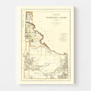 Vintage Map of Idaho 1876