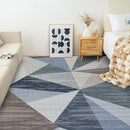HOMFINE Washable Modern Area Rug - Geometry Style 4x6 Rugs for Living Room, Bedroom, Machine Washable Rug Soft Non Slip Non Shedding Area Rug - Blue, 4'x6' by TinyTreasures Baby Boutique