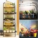 3head Plant Lights, 2Pack Grow Lights for Seed Starting, Full Spectrum Growing Lamps with Clip for Indoor Plants, Auto ON & Off Timer 3/9/12H, 3 Switch Modes, 10-Level Dimmable Brightness by GreenHaven Gardens