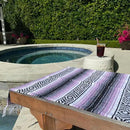 Del Mex Classic Mexican Blanket, Large Authentic Woven Falsa Throw (70"x50"), Artisan Southwest Décor for Beach, Yoga, Outdoors (Lavender) by CozyNest Decor
