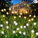 OZS 4-Pack Warm White &4-Pack Cool White Total 64LED Solar Garden Lights - Solar Lights Outdoor, Solar Firefly Lights, Sway by Wind,Solar Fairy Lights Waterproof for Yard Garden Decoration by GreenHaven Gardens