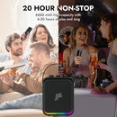 YLL Portable Bluetooth Karaoke Machine: 60W Powerful Speaker with 2 Wireless Microphones, Lightweight with Shoulder Strap, Perfect for Adults & Kids, Home & Outdoor Party by TinyTreasures Baby Boutique