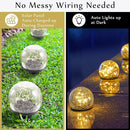 Honoson 3.9 Inch Solar Globe Lights Outdoor Waterproof, Solar Balls for Garden Cracked Glass Ball, Ground Landscape Garden Decor for Patio and Yard Lawn Backyard (12 Pieces) by GreenHaven Gardens