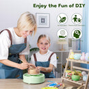 Alldeer Mini Pottery Wheel Machine - 6" Upgraded Clay Wheel for Beginners & Kids, 75W Motor, Adjustable Speed, Low Noise Ceramic Making Kit with 18PCS Sculpting Tools, Ideal for Home DIY (Green) by TinyTreasures Baby Boutique