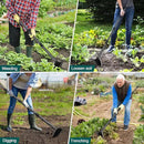 Hoe Garden Tool, Triangle Hoe Gardening Weeding Tool, 60" Long Handle Heavy Duty Manual Weeder Gardening Hand Tools for Weeding, Digging, Loosening Soil by GreenHaven Gardens