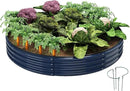 Galvanized Metal Planter Round Raised Garden Bed Kit for Gardening Outdoor，3x3x1ft Grow Garden Box Raised Flower Bed，Round Galvanized Planter Outdoor Large Metal Fire Pit Ring by GreenHaven Gardens