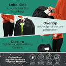 reperkid Medium Stroller Bag for Airplane Travel, Black & Green, 42" H x26 W x13 D, Fits Most Single Strollers Incl. Jogging & Standard Models – Premium Waterproof Cover, Adjustable Shoulder Straps by TinyTreasures Baby Boutique