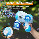 JOYIN 2 Kids Bubble Guns with 4 Bottles Solution, Automatic Bubble Machine Gun with 8 Holes for Kids, Adults, Summer Toys, Easter Basket Stuffers, Birthday Gift, Party Favors by TinyTreasures Baby Boutique