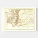 Vintage Map of Washington 1876