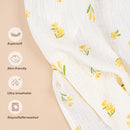 Muslin Nursing Cover for Breastfeeding, Privacy Breathable Breastfeeding Cover with Arch Neckline for Mom, 100% Cotton Nursing Apron, Floral and Light Green by TinyTreasures Baby Boutique