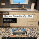 Trapani's Eatery Memory Foam Kitchen Mat Machine Washable Anti-Fatigue Cushion Comfort Bath or Kitchen Rug