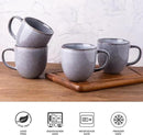 AmorArc 12oz Coffee Mugs, Ceramic Coffee Mugs set of 6 for Man, Woman, Dad, Mom, Modern Coffee Mugs with handle for Latte/Cappuccino/Milk/Cocoa. Dishwasher&Microwave Safe, Gray-Reactive Glaze by CozyNest Decor