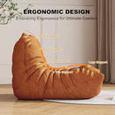 Bean Bag Chair for Adults, Bean Bag Sofa - Adult Size with Soft Waterproof Fabric for Living Room, Apartments, Reading Corner, Gaming, and Movie Venue (DarkOrange) by CozyNest Decor