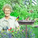 Metal Bird Bath for Outside Garden Birdbath Bowl, 36.2" Height Freestanding Bird Feeders for Outdoors with 4 Prongs Base Stake, Standing Birdfeeders for Yard Lawn Decor (Retro Copper) by GreenHaven Gardens