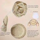 Floppy Big Beach Straw Hats for Women Foldable Summer Wide Brim Packable Sun Hat Womens Travel Straw Fedora Hat by GreenHaven Gardens