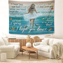 Coastal Beach Tapestry I Hope You Dance Tapestry Wall Hanging for Bedroom Sea Turtle Tapestries Aesthetic Wall Decor for Home Dorm Living Room 50"x60" by CozyNest Decor
