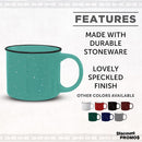 DISCOUNT PROMOS Ceramic Campfire Coffee Mugs 13 oz. Set of 10, Bulk Pack - Perfect for Tea, Espresso, Cappuccino, Hot Cocoa - Mint by TinyTreasures Baby Boutique