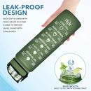 Enerbone Water Bottle, Leakproof BPA & Toxic Free, Motivational Water Bottle with Times to Drink and Straw, Fitness Sports Water Bottle with Strap for Office, Gym, Outdoor Sports by CozyNest Decor