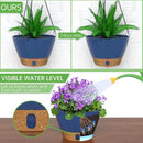 ZMTECH Hanging Planters for Indoor Plants Set of 2 Self Watering Hanging Pots Hanging Baskets Hanging Flower Pots for Outdoor Hanging Plants(8 Inch, Blue)
