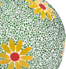 Gazing Ball 8 Inch Flower Glass Mosaic Garden Globe Outdoor Gazing Globe Yard Ornament for Garden Yard Home Lawn Outdoor Decoration Gift for Women (Not Solar Powered) by CozyNest Decor