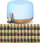 SACATR Essential Oil Diffusers for Home with 36 Oil Diffuser Sets, 500ml Aroma Diffuser for Essential Oils Large Room, Ultrasonic Cool Mist Diffuser Auto Shut-Off 4 Timers 15 Colors (36x5mL) by CozyNest Decor