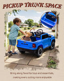 12V Kids Electric Vehicles, Licensed Ram 1500 RHO Kids Ride on Truck with Remote Control, Ride on Car for Children with Smooth Start, Truck Bed Storage, Bluetooth, Aux Port (Blue) by TinyTreasures Baby Boutique