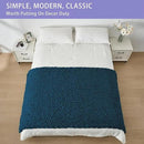 Bigacogo Chunky Knit Throw Blanket for Couch, 40x80 inches, 100% Hand Knitted with Thick Jumbo Chenille Yarn, Cozy Soft Large Rope Knot Cable Crochet Blankets for Sofa Bed Living Room, Deep Sea Blue by CozyNest Decor