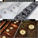 Solar Ground Lights Outdoor Waterproof Flat Garden Solar Disk Lights Outdoor Floor Lights 12 LED 4 Pack for Garden Patio Pathway Landscape Driveway Yard Path Decor by GreenHaven Gardens