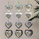 DJUAN Heart Bird Scare Discs Set-Highly Reflective Double-Sided Bird Reflectors,Extra Sparkly Metal Wind Spinner Outdoor Garden Decor, Bird Devices Deterrent to Scare Birds Away from Yard Patio Farm by GreenHaven Gardens