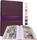 RECUTMS Photo Album with Writing Space 4x6 300 Pockets Photo Book,Leather Cover Picture Album with Memo Areas for Wedding Anniversary Family Baby Couple Valentines Graduation Travel (Purple) by TinyTreasures Baby Boutique