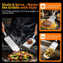 16 Inch Grilling Accessories Set, Heavy Duty Stainless Steel BBQ Accessories Tools and Grill Accessories for Outdoor Grill with Spatula, Fork, & Tongs - Grilling Gifts for Men Women Father by GreenHaven Gardens