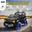ENYOPRO 24V Licensed Ford Bronco Raptor Electric Car for Kids, 2 Seater Battery Operated Ride On Truck Toys with Remote Control, 4-Wheel Suspension, Bluetooth, Radio, LED Lights, 3 Speed - Black by TinyTreasures Baby Boutique