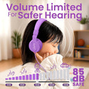 Puro Sound Labs PuroBasic Wired Headphones for Kids - Volume-Limiting & Adjustable with Microphone – Compatible with Smartphones, Tablets, PCs, and More – Safe, Durable Headphones for Kids – Purple by TinyTreasures Baby Boutique