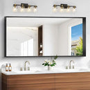 Black Bathroom Mirror, 30x60 Inch Rectangular Deep Frame Mirror, Large Wall Mounted Bathroom Vanity Mirror Over Sink for Bedroom,Restroom, Living Room, Hangs Vertically or Horizontally by CozyNest Decor