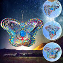 FONMY Mandala Wind Spinner w/Crystal Ball-Butterfly 3D Stainless Steel Hanging Spinners Worth Gift Christmas Decoration Indoor/Outdoor Garden Décor Kinetic Yard Art 12 Inches Wind Sculpture by GreenHaven Gardens