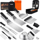 Griddle Accessories Kit for Blackstone – 14 PCS Flat Top Grill Tools Set with Stainless Steel Spatulas, Scraper & Bottles, Carry Bag Included – Outdoor BBQ Gift for Men by GreenHaven Gardens